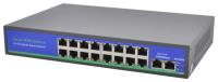 SPY SP-18250GPD 16 Port GB PoE + 2 Port GB Uplink 250W 100m Dahili Power Aktif PoE Switch full gıgabit